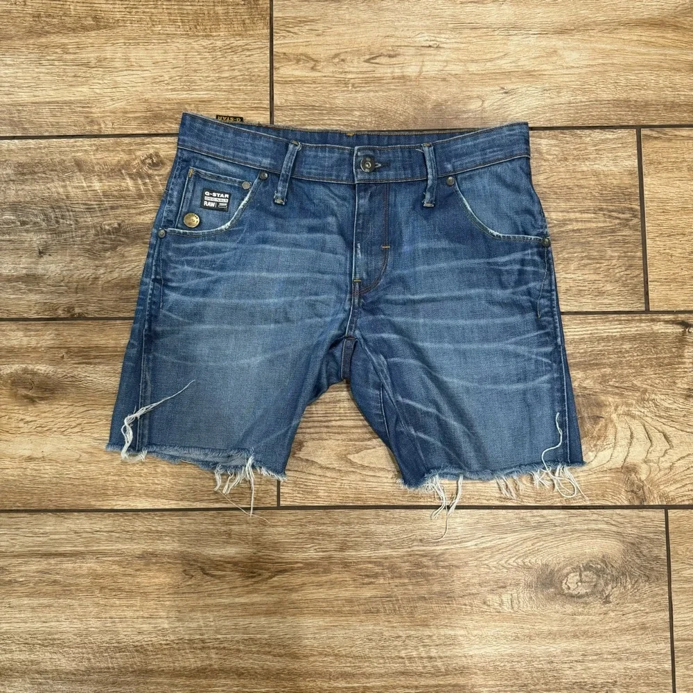 G-Star Originals RAW Denim Jeans Shorts Size 32 Distressed Shorts - Picture 14 of 14